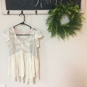 Altar’d State Cream Lace shirt